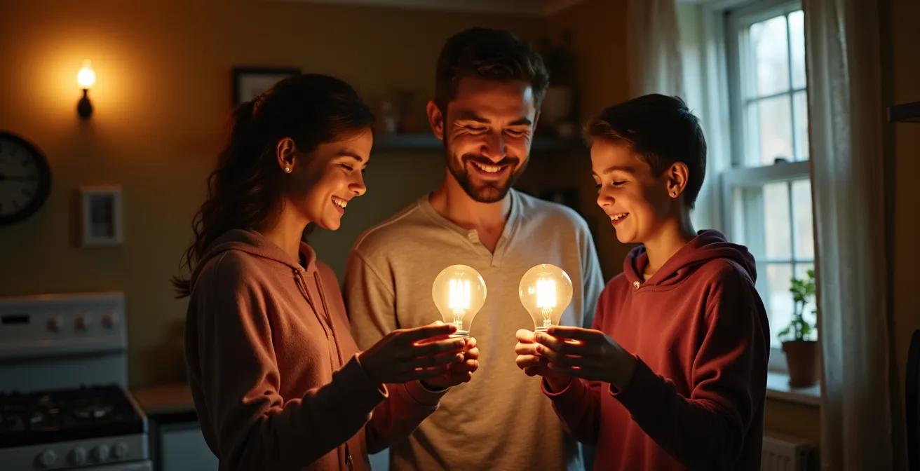 Visuel illustrant l'impact des campagnes de sensibilisation sur les comportements énergétiques des ménages québécois